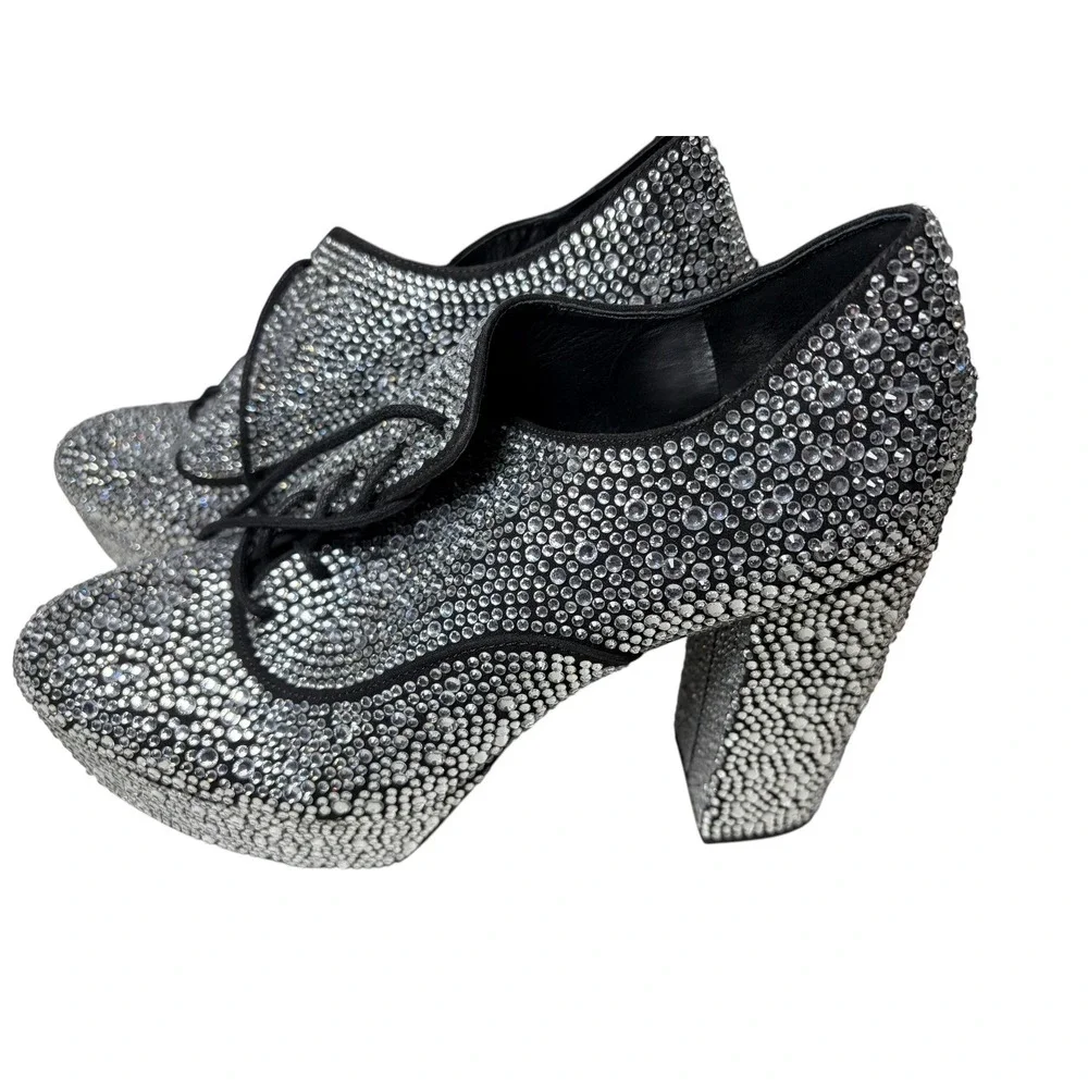 CHUNKY SPARKLING REALNESS! Gianni Bini Limited 20th Anniv. Rhinestone Platforms